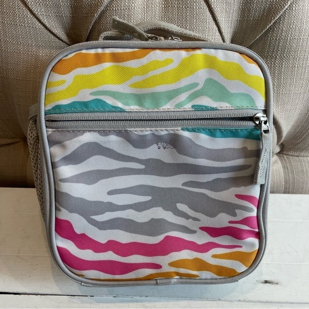 Pottery Barn Kids Mackenzie Rainbow Zebra Glitter Lunch Boxes